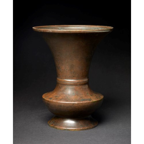 Bronze Flower Vase, Edo period